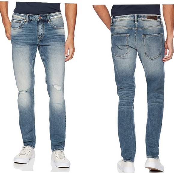 faded slim fit jeans
